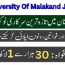 Govt Teaching Jobs In Pakistan Today At University Of Malakand